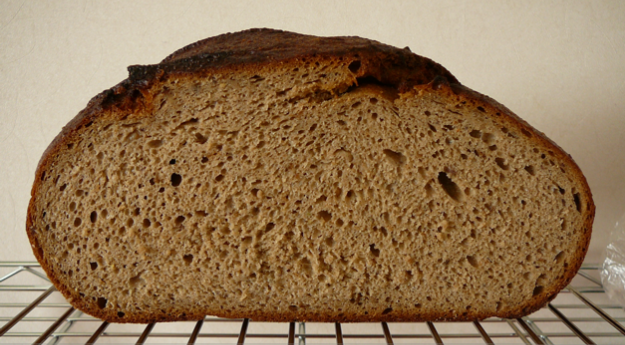 Slice Crumb shot Easter Rye