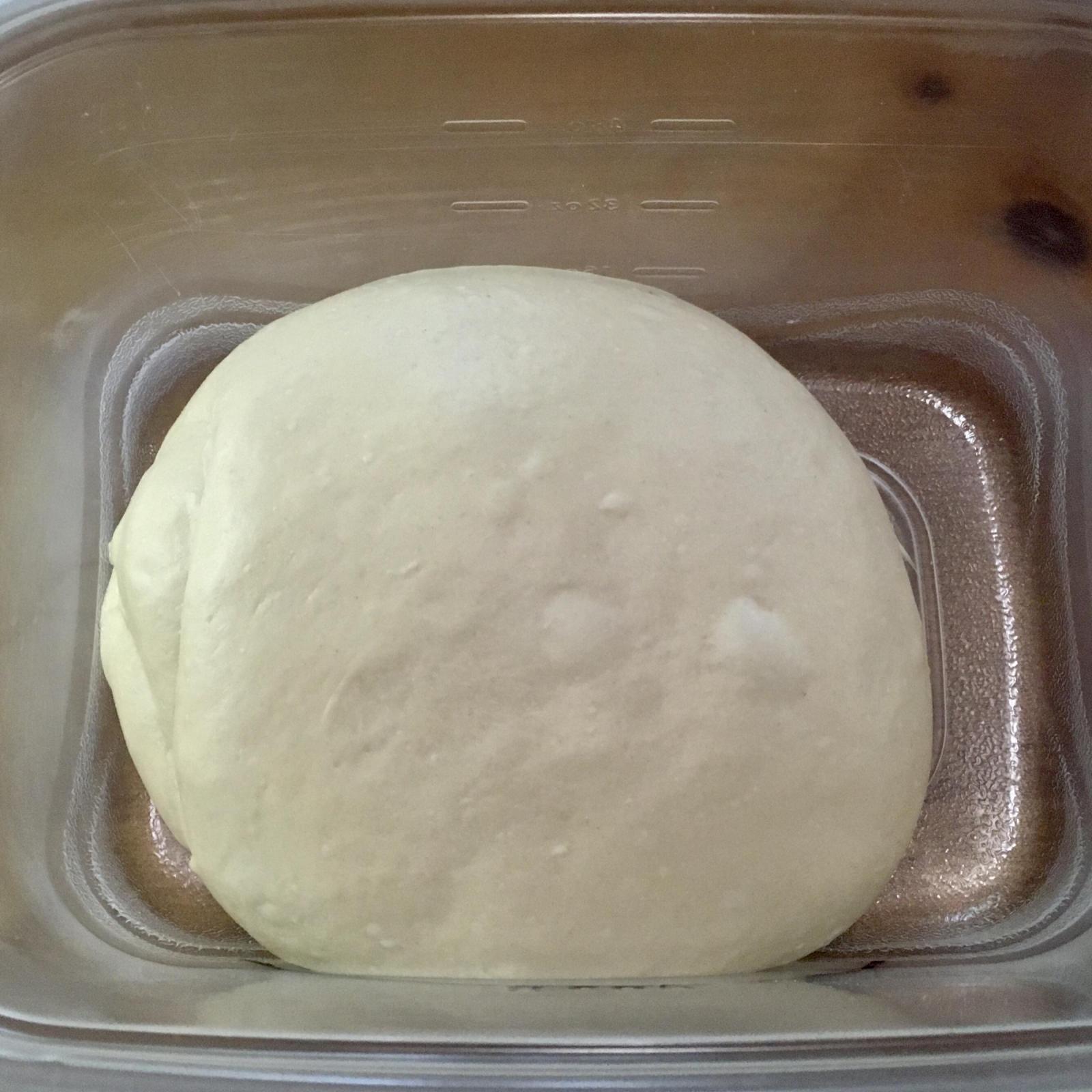 Dough after bulk ferment