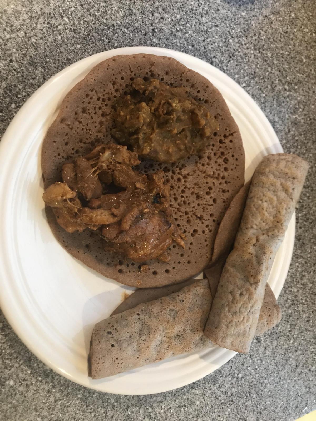 injera, doro wat and misa wat