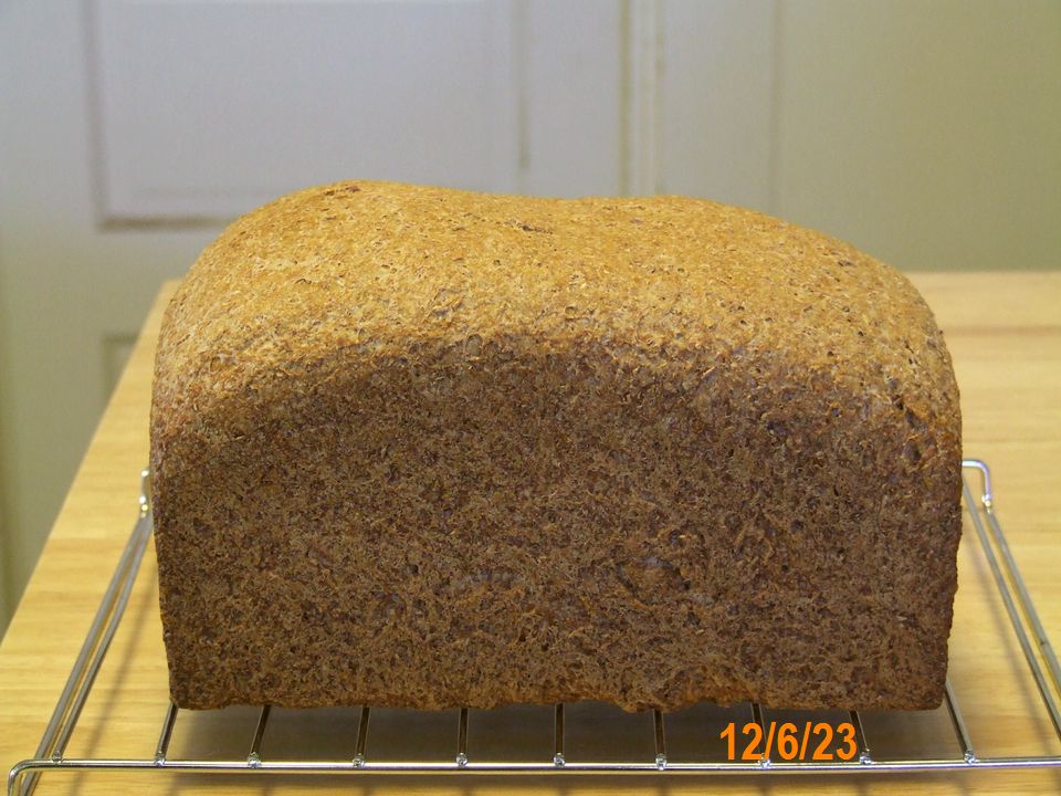 Maxbran loaf in steel Pullman pan