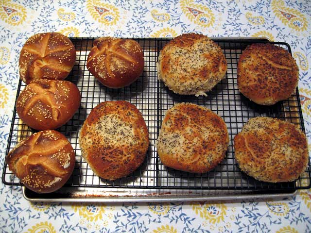 Norm's onion rolls and kaiser rolls