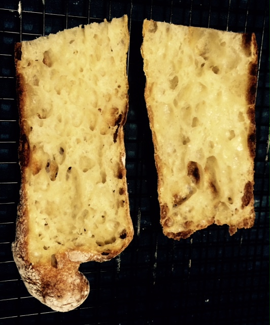 Baguette crumb shot