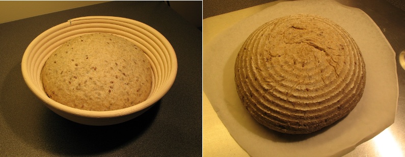 Flax seed rye bread