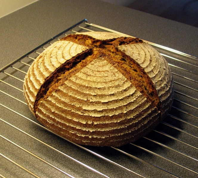 Side view of Schwarzbrot