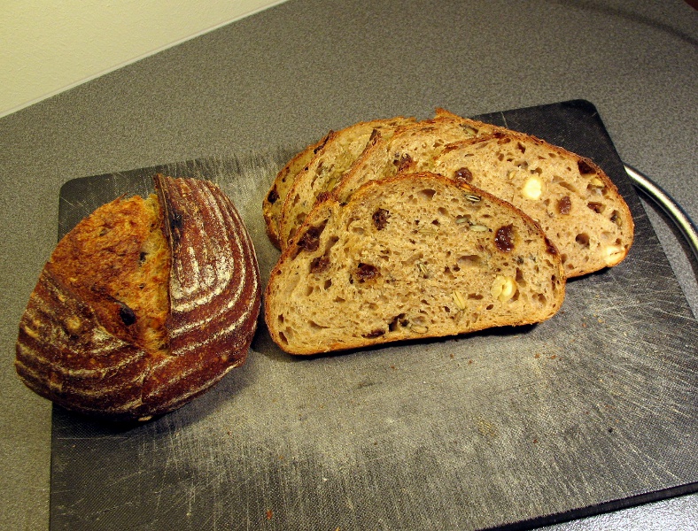 Raisin and nut sourdough